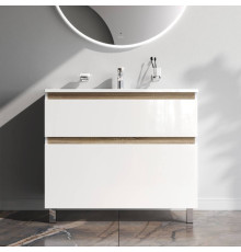 Тумба под раковину напольная AM.PM X-Joy 100 см 2 ящика белый глянец M85AFSX1002WG