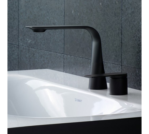 Смеситель для раковины Duravit D.1 на 2 отверстия черный матовый D11120002046