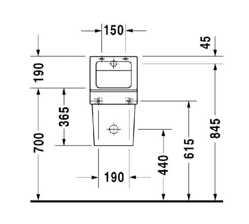 Крышка для писсуара Duravit Vero петли нержавеющая сталь белый 0061510000