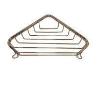 Полка-решетка для ванной угловая Tiffany World Harmony 534 подвесная 18x18x4 см бронза TWHO534br