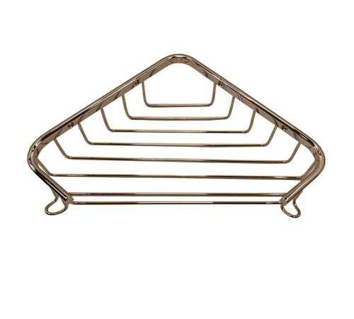 Полка-решетка для ванной угловая Tiffany World Harmony 534 подвесная 18x18x4 см бронза TWHO534br