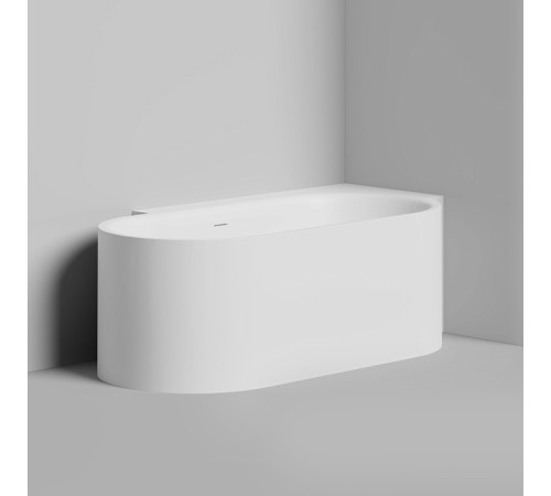 Ванна угловая правая Salini Perla CR 180x90 см S-Stone белый матовый 1049203M