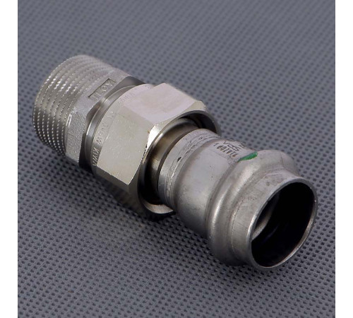 Муфта разъемная Viega Sanpress Inox 22x3/4 пресс-НР нержавеющая сталь 438302