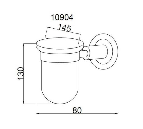 Стакан для зубных щеток Boheme Murano подвесной хром 10904-W-CR
