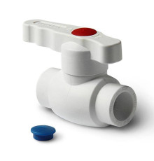 Кран шаровой PPR Pro Aqua Standart 32 мм белый с ручкой PA44012