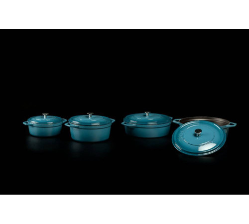 Кастрюля глубокая Hascevher Yeni Derin 28 см синяя A908028