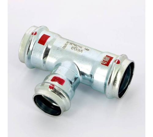 Тройник пресс Viega Prestabo оцинкованная сталь 35х28х35 мм 558772