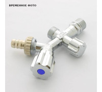 Вентиль двойной Uni-Fitt для подключения бачков и смесителей 1/2 x 1/2 x 3/4 хром 188A2901