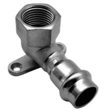 Пресс-угольник 90° водорозетка Kromwell из нержавеющей стали 18х1/2 ВР KW.SP954001804