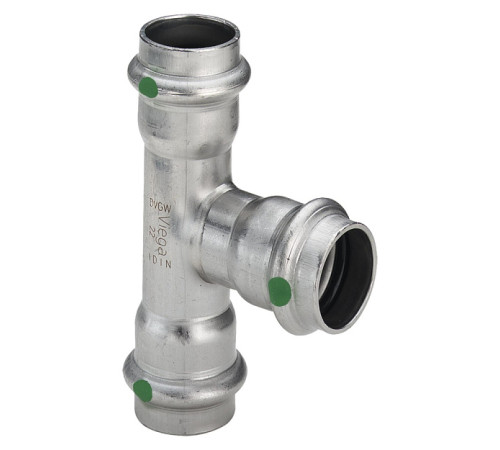 Тройник Viega Sanpress Inox нержавеющая сталь 15 мм 435851