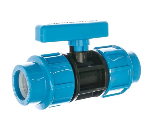 Кран шаровой компрессионный РТП ПНД 32 x 32 мм 506415