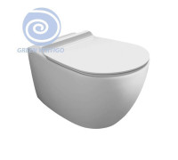 Унитаз подвесной Simas Vignoni 56х36.5 см безободковый смыв Tornado белый матовый VI18VERT bi matt