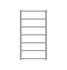 Полотенцесушитель водяной Primoclima Step Water Inox 1000x500 мм 7 секций PCStepWInox100507