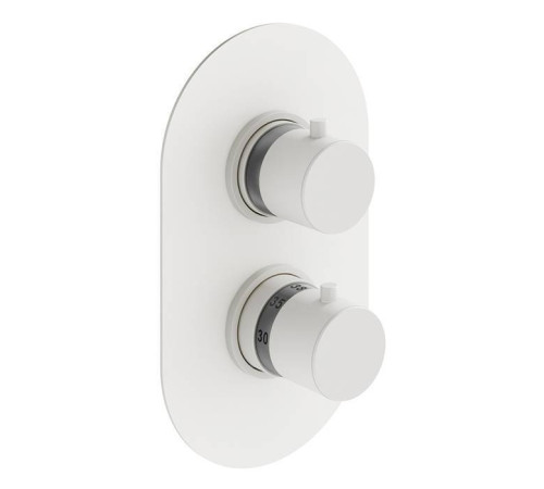 Смеситель для душа термостатический встраиваемый Plumberia Selection IXO на 3 выхода белый матовый XOT5050BO