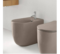 Биде напольное Kerasan Nolita 55х35 см с 1 отверстием и креплениями WB5N коричневый орех 532081