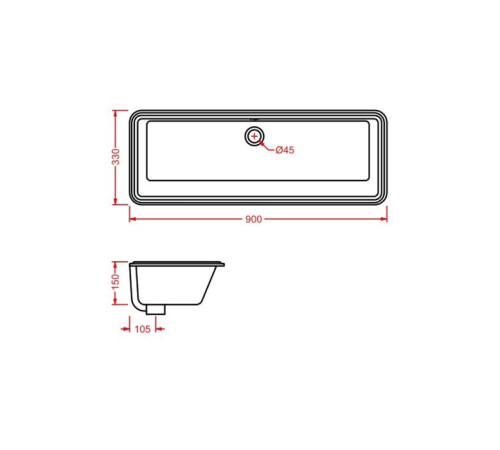 Раковина Artceram Gea 90х33 см без отв. белый GEL002 01 00