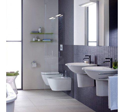 Унитаз подвесной Duravit Darling New 37x54 см вертикальный выпуск Durafix белый 2545090000