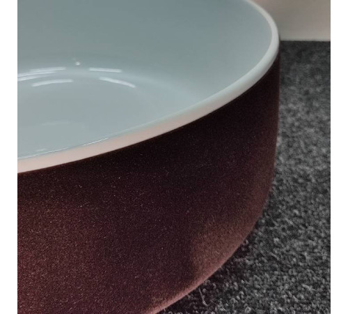 Раковина накладная Artceram Cognac 42 см белый / testa di moro COL001 01 65