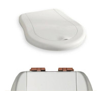 Сиденье для унитаза Kerasan Retro New микролифт белое петли бронза 108401