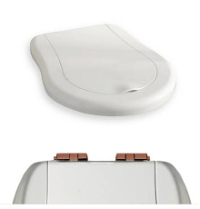 Сиденье для унитаза Kerasan Retro New микролифт белое петли бронза 108401