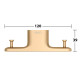 Крючок для полотенец Keuco Edition 400 двойной подвесной brushed brass 11515250000