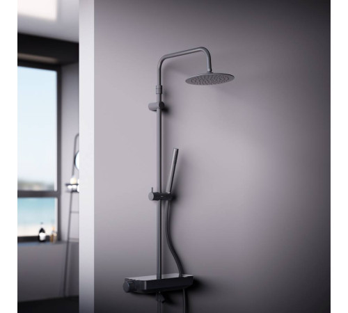 Душевая система Damixa Scandinavian Pure с термостатом черный матовый 936760300