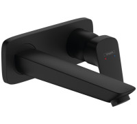 Смеситель для раковины Hansgrohe Logis настенный внешняя часть излив 195 мм черный матовый 71220670