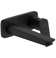 Смеситель для раковины Hansgrohe Logis настенный внешняя часть излив 195 мм черный матовый 71220670