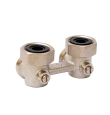 Узел нижнего подключения Hogart Premium угловой H-образный 3/4 x 3/4 шаровой TR4250505