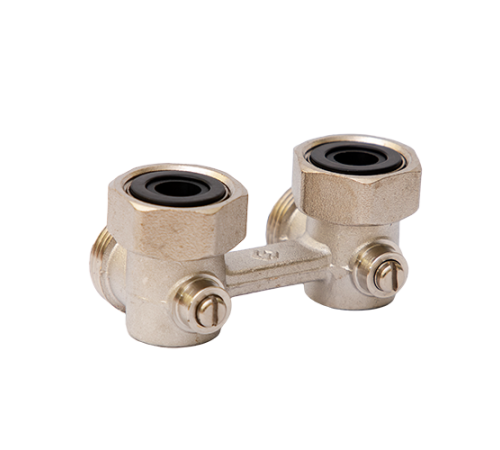 Узел нижнего подключения Hogart Premium угловой H-образный 3/4 x 3/4 шаровой TR4250505