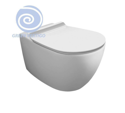 Унитаз подвесной Simas Vignoni 56х36.5 см безободковый смыв Tornado белый глянец VI18VERT bi