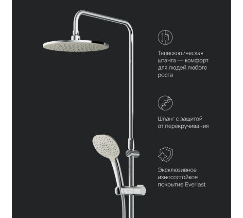 Душевая система AM.PM Spirit V2.0 с термостатом F0770A400