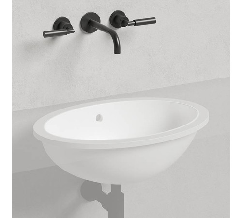 Раковина встраиваемая снизу Salini Marea 12 545х375х187 мм с переливом S-Sense белый глянцевый 1101109G