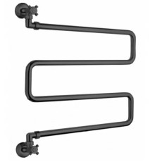 Полотенцесушитель водяной Margaroli 400/SP поворотный Matt Black 400SPNO