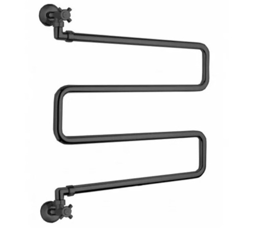 Полотенцесушитель водяной Margaroli 400/SP поворотный Matt Black 400SPNO