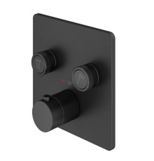 Смеситель для душа встраиваемый Plumberia Selection PSBOX на 2 выхода черный матовый PSB2902NO