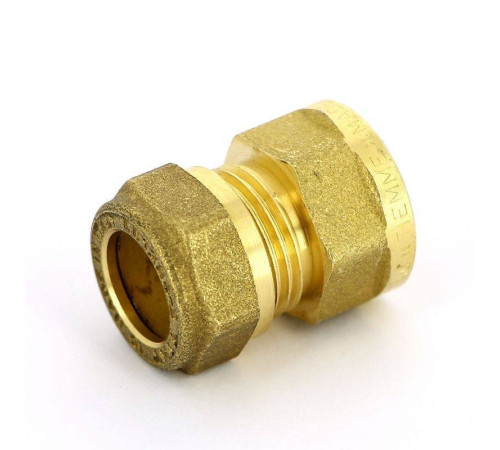 Муфта обжимная Tiemme 1100 15 мм х 1/2 ВР латунная 1100007