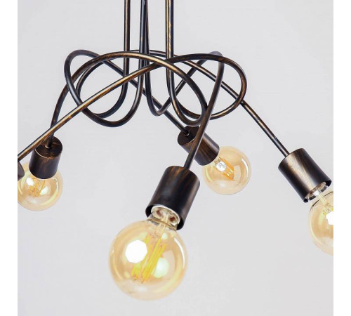 Люстра на штанге ADILUX Tango Black Patina 10135