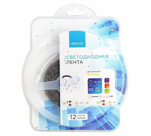 Лента светодиодная Apeyron Electrics Стандарт (в блистере) smd 3528 33BL