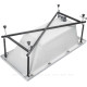 Акриловая ванна Aquanet Aura 145x70 см с каркасом 00362709