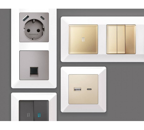 Рамка на 2 поста Ambrella Volt Line AF110102