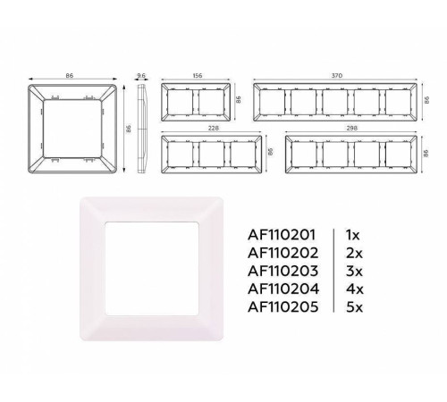 Рамка на 3 поста Ambrella Volt Line AF110203