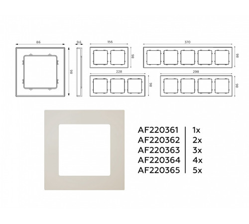 Рамка на 1 пост Ambrella Volt Techno AF220361