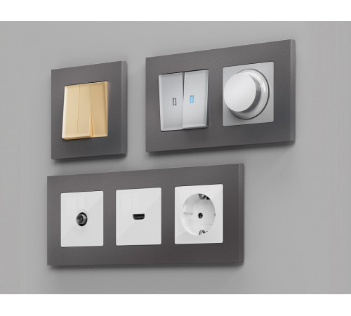 Рамка на 4 поста Ambrella Volt Qubi AF250654