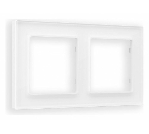 Рамка на 2 поста Ambrella Volt Platos Стекло органическое AF330102