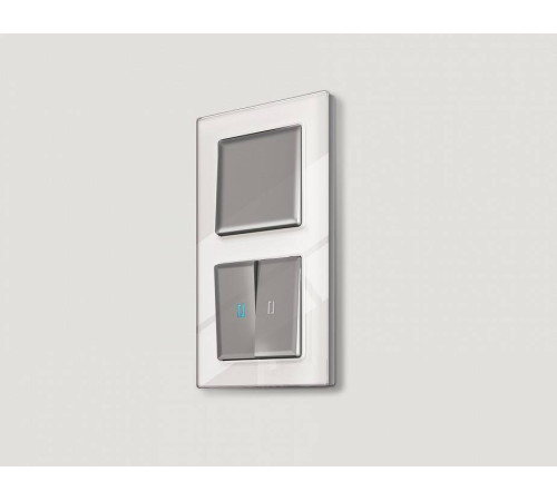 Рамка на 2 поста Ambrella Volt Platos Стекло органическое AF330102