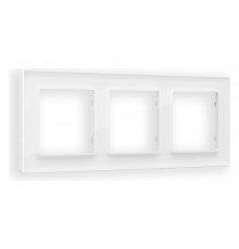 Рамка на 3 поста Ambrella Volt Platos Стекло натуральное AF380103