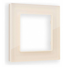 Рамка на 1 пост Ambrella Volt Platos Стекло натуральное AF380301