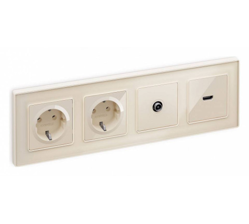 Накладка для розетки с заземлением Ambrella Volt Quant AP3060