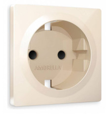 Накладка для розетки с заземлением и со шторками Ambrella Volt Quant AP3070
